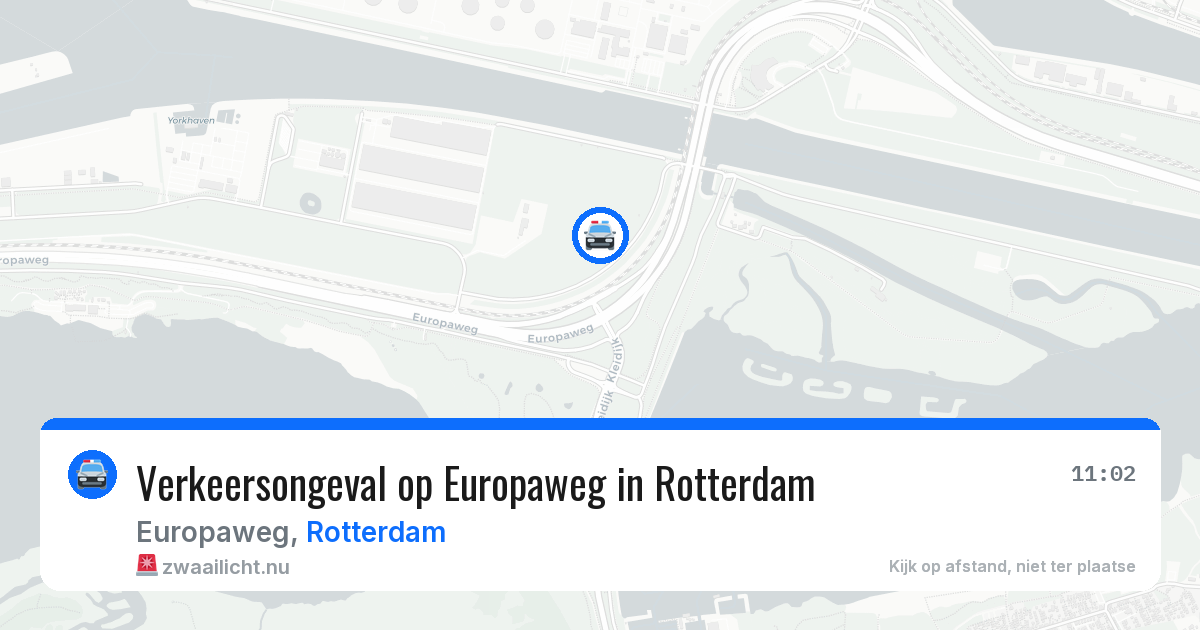 Verkeersongeval op Europaweg in Rotterdam — 10 mei 2026