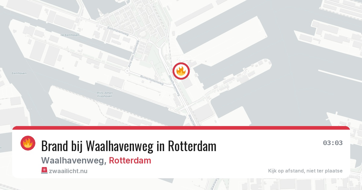 Brand bij Waalhavenweg in Rotterdam — 22 mei 2026