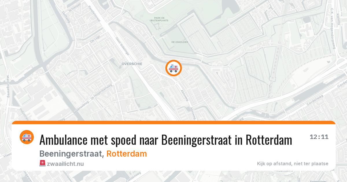 Ambulance met spoed naar Beeningerstraat in Rotterdam — 26 jul 2026