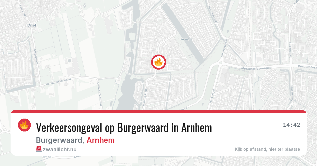 Verkeersongeval op Burgerwaard in Arnhem — 10 jul 2026