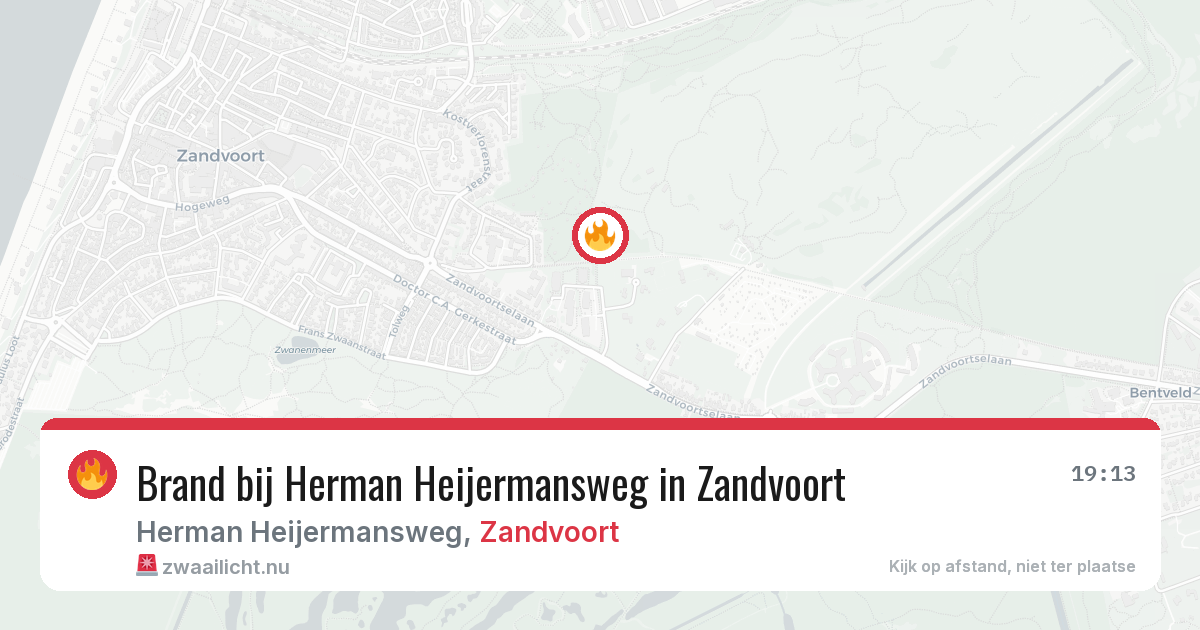 Brand bij Herman Heijermansweg in Zandvoort — 15 mei 2026