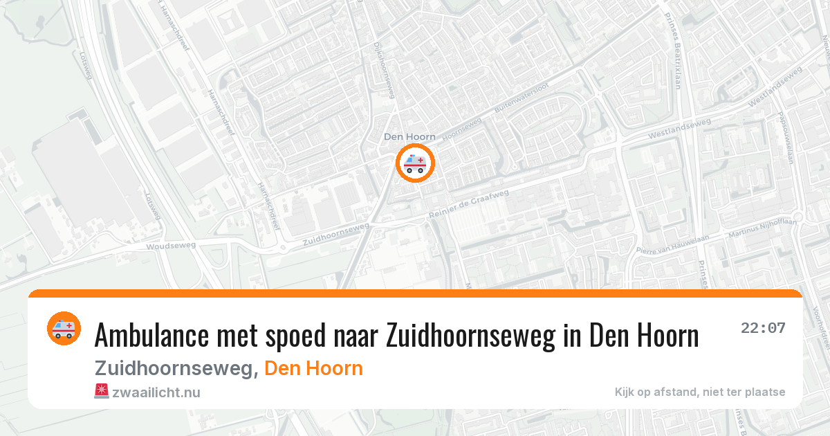 Ambulance met spoed naar Zuidhoornseweg in Den Hoorn — 7 jun 2026