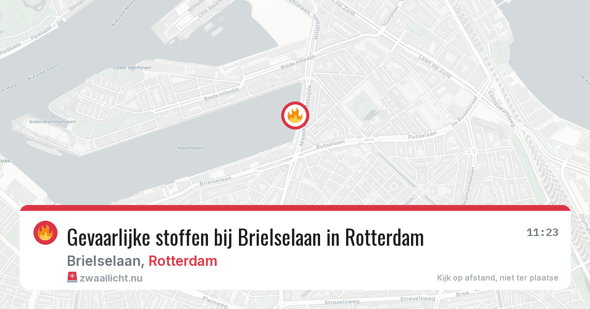 Gevaarlijke stoffen bij Brielselaan in Rotterdam — 14 jul 2026