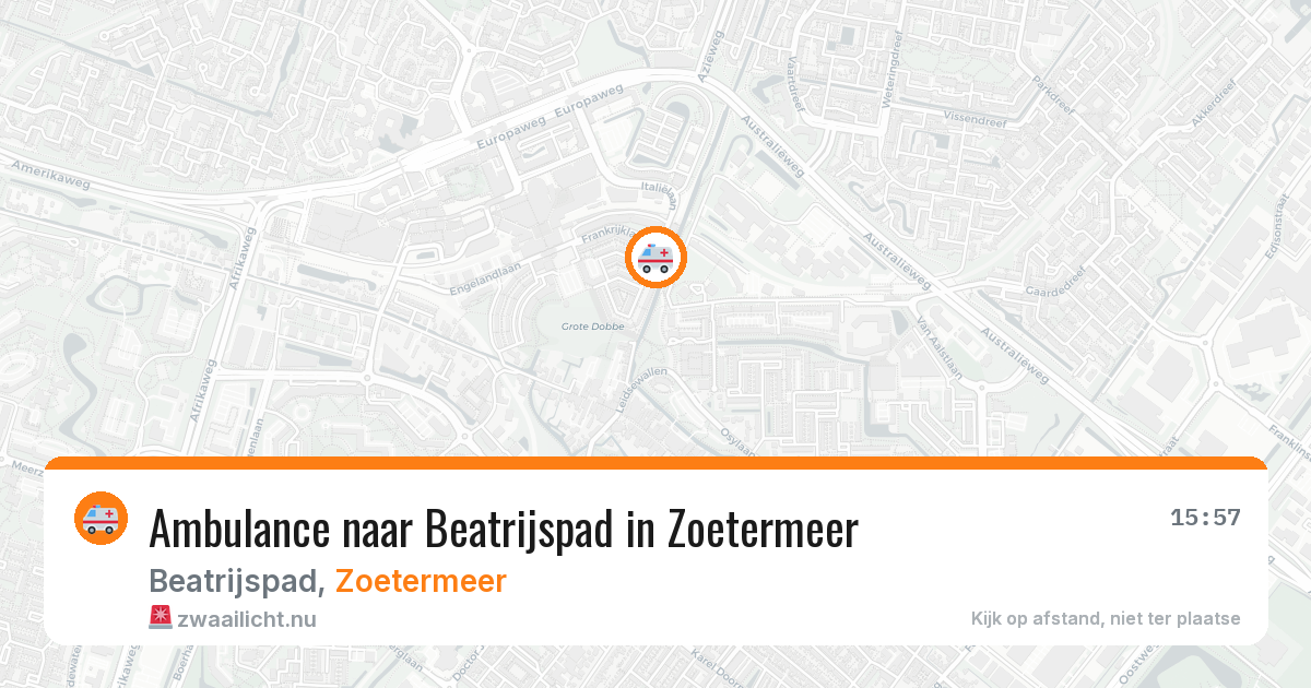 Ambulance naar Beatrijspad in Zoetermeer — 14 jul 2026