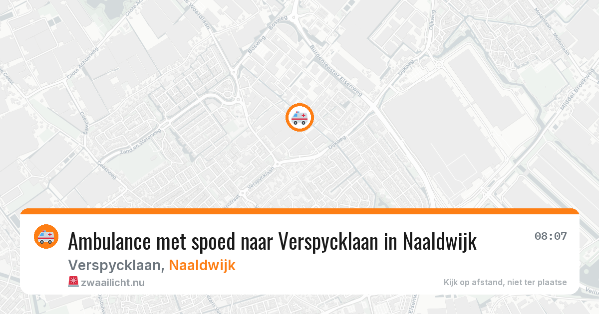 Ambulance met spoed naar Verspycklaan in Naaldwijk — 24 mrt 2026