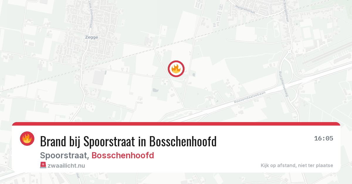 Brand bij Spoorstraat in Bosschenhoofd — 9 jul 2026