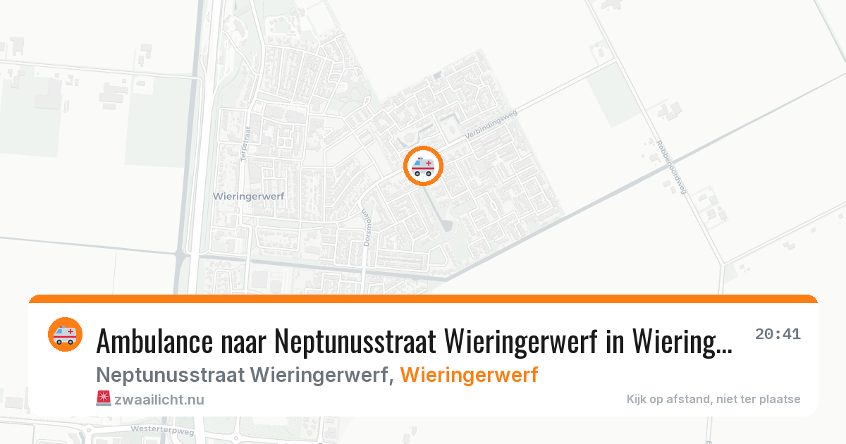 Ambulance naar Neptunusstraat Wieringerwerf in Wieringerwerf — 21 jul 2026