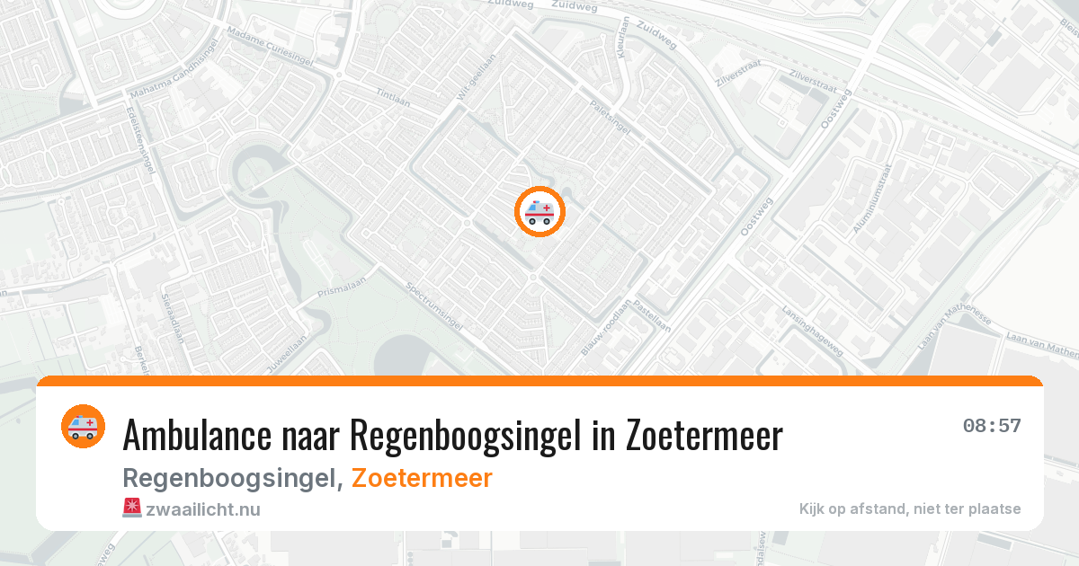 Ambulance naar Regenboogsingel in Zoetermeer — 15 jul 2026