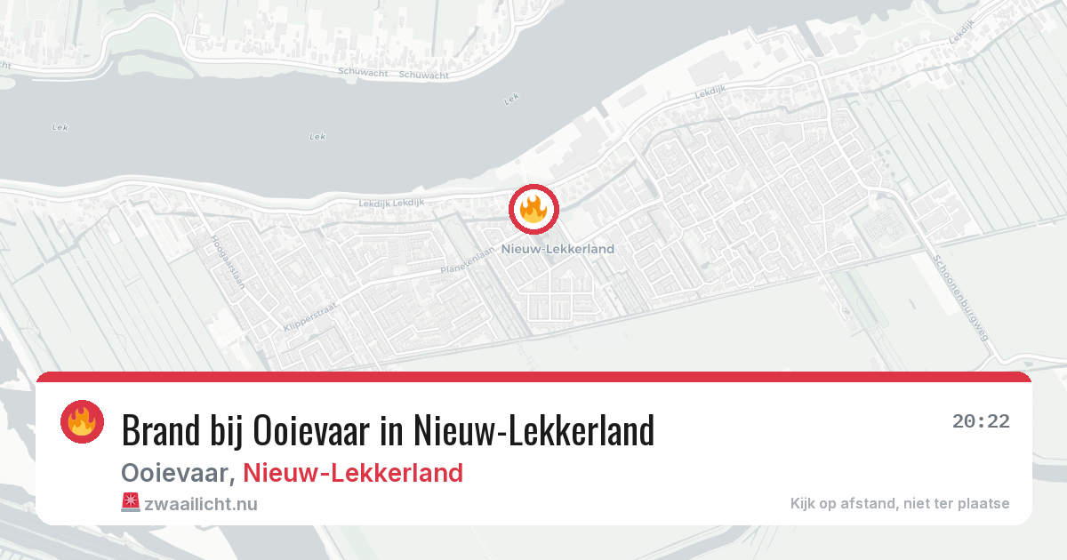 Brand bij Ooievaar in Nieuw-Lekkerland — 20 jul 2026