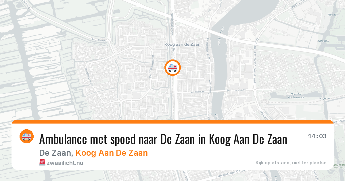Ambulance met spoed naar De Zaan in Koog Aan De Zaan — 15 apr 2026