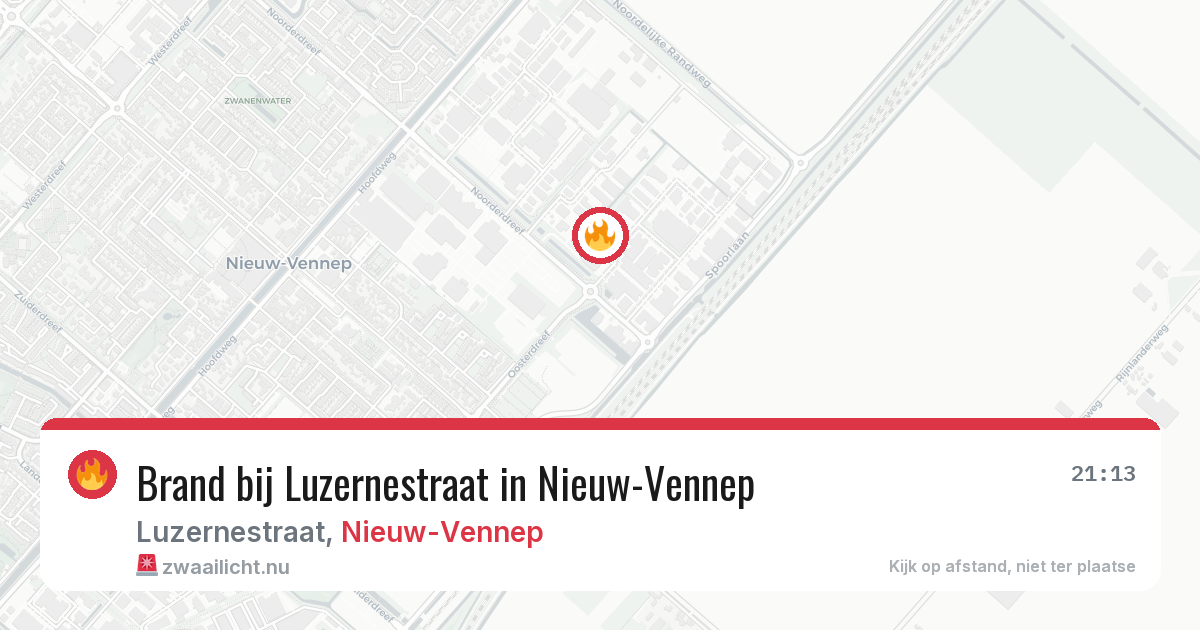 Brand bij Luzernestraat in Nieuw-Vennep — 6 mei 2026