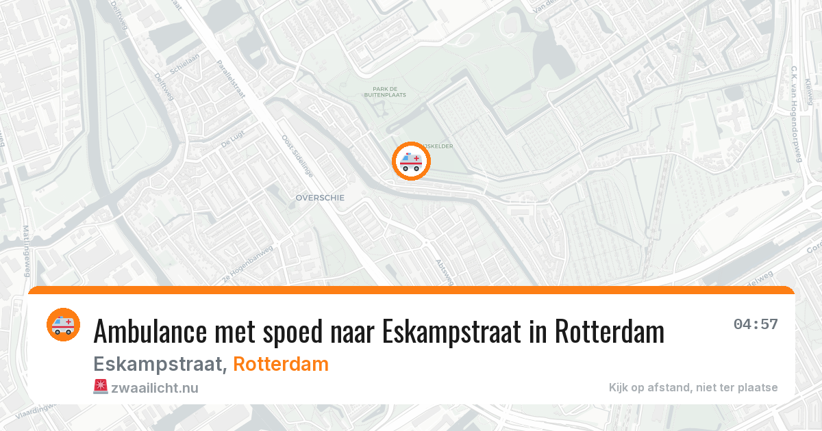 Ambulance met spoed naar Eskampstraat in Rotterdam — 20 mrt 2026
