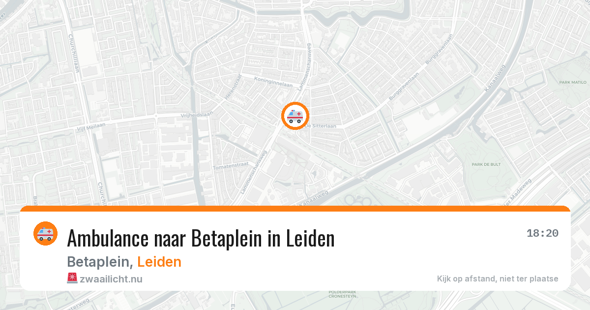Ambulance naar Betaplein in Leiden — 11 jul 2026