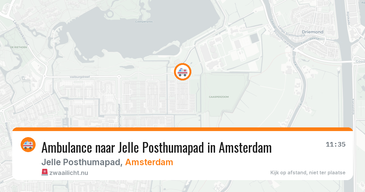 Ambulance naar Jelle Posthumapad in Amsterdam — 15 mei 2026
