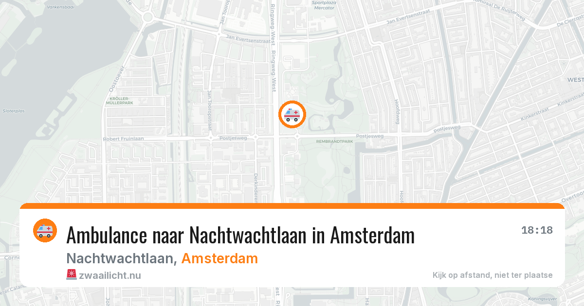 Ambulance naar Nachtwachtlaan in Amsterdam — 9 mei 2026