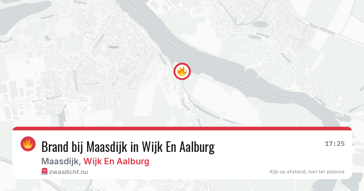 Brand bij Maasdijk in Wijk En Aalburg — 15 jul 2026