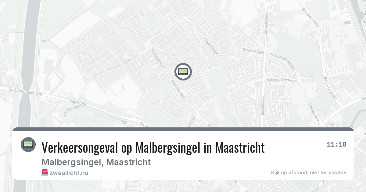Verkeersongeval op Malbergsingel in Maastricht — 25 jul 2026
