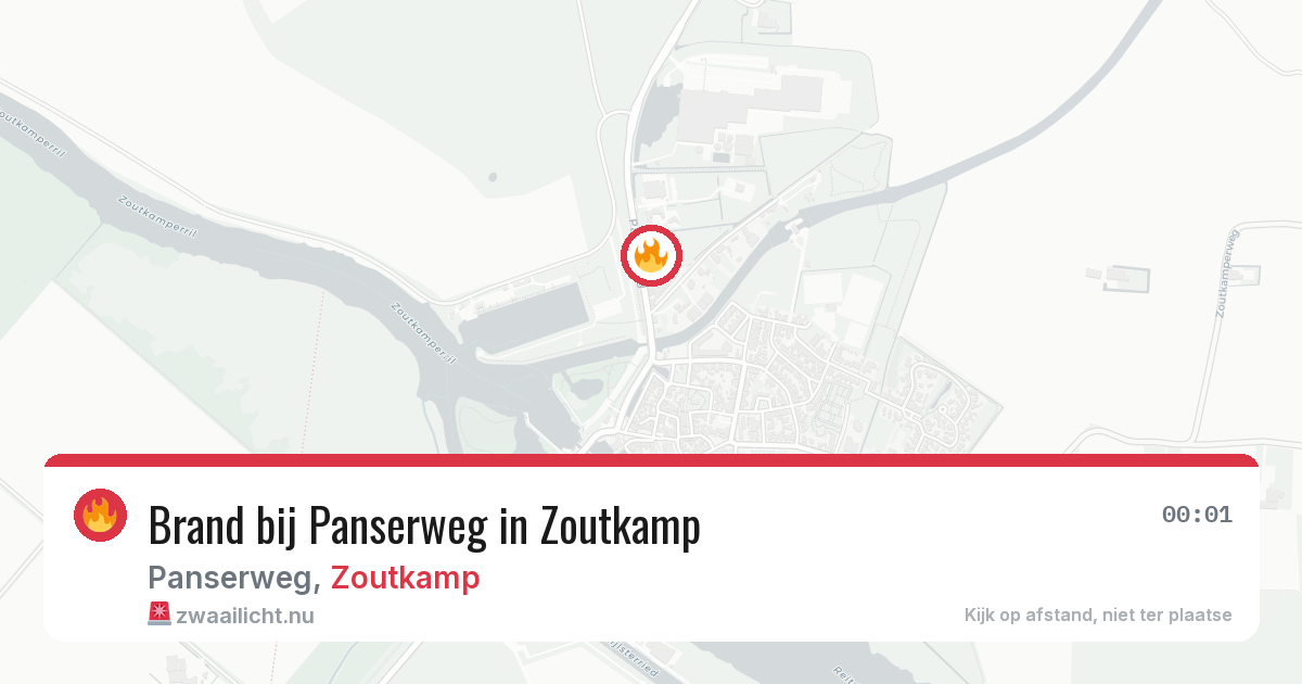 Brand bij Panserweg in Zoutkamp — 1 jul 2026