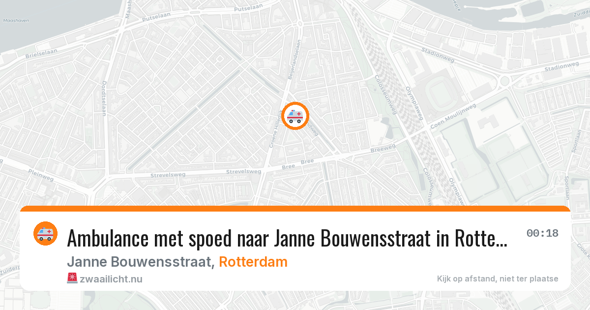 Ambulance met spoed naar Janne Bouwensstraat in Rotterdam — 14 mrt 2026