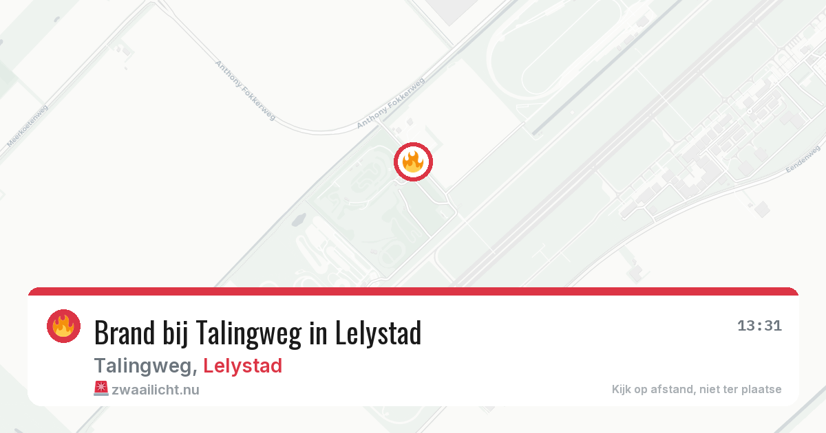 Brand bij Talingweg in Lelystad — 10 jul 2026