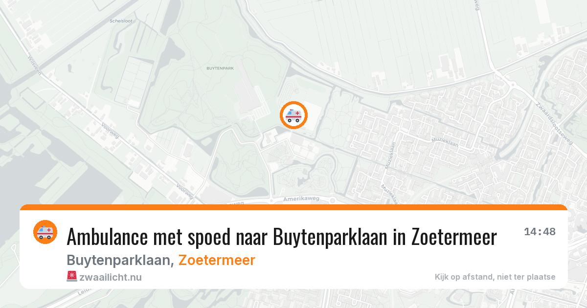 Ambulance met spoed naar Buytenparklaan in Zoetermeer — 11 jul 2026