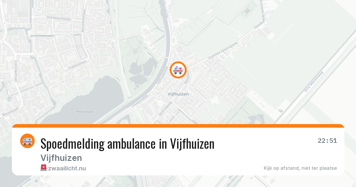 Spoedmelding ambulance in Vijfhuizen — 22 jul 2026