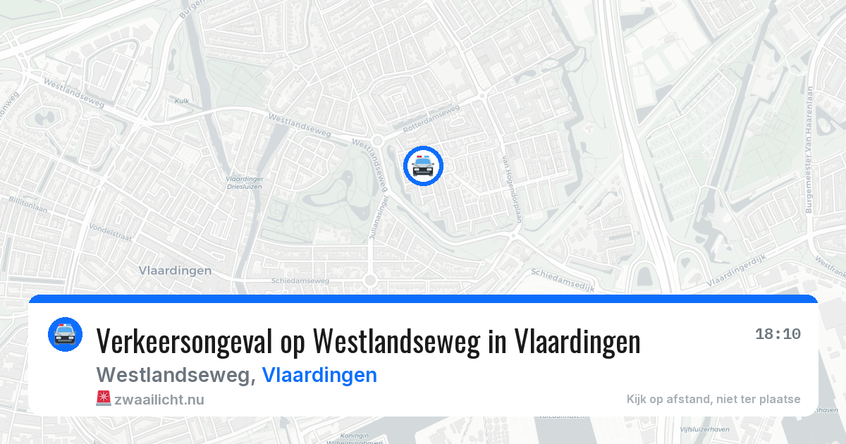 Verkeersongeval op Westlandseweg in Vlaardingen — 8 mei 2026