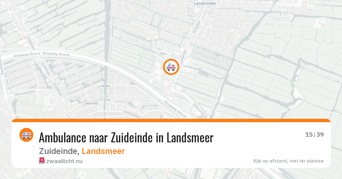 Ambulance naar Zuideinde in Landsmeer — 20 jul 2026