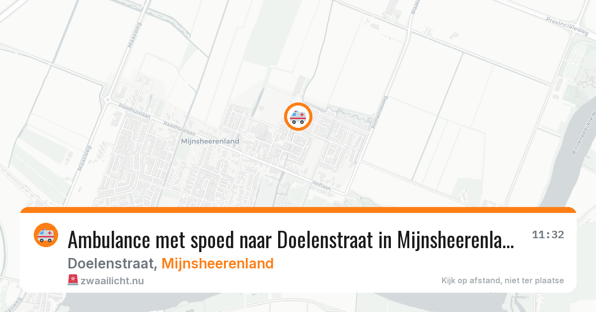 Ambulance met spoed naar Doelenstraat in Mijnsheerenland — 9 jul 2026