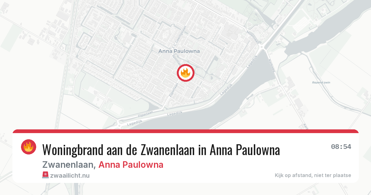 Woningbrand aan de Zwanenlaan in Anna Paulowna — 23 jul 2026