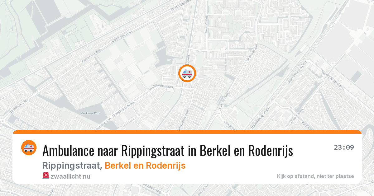 Ambulance naar Rippingstraat in Berkel en Rodenrijs — 24 jul 2026