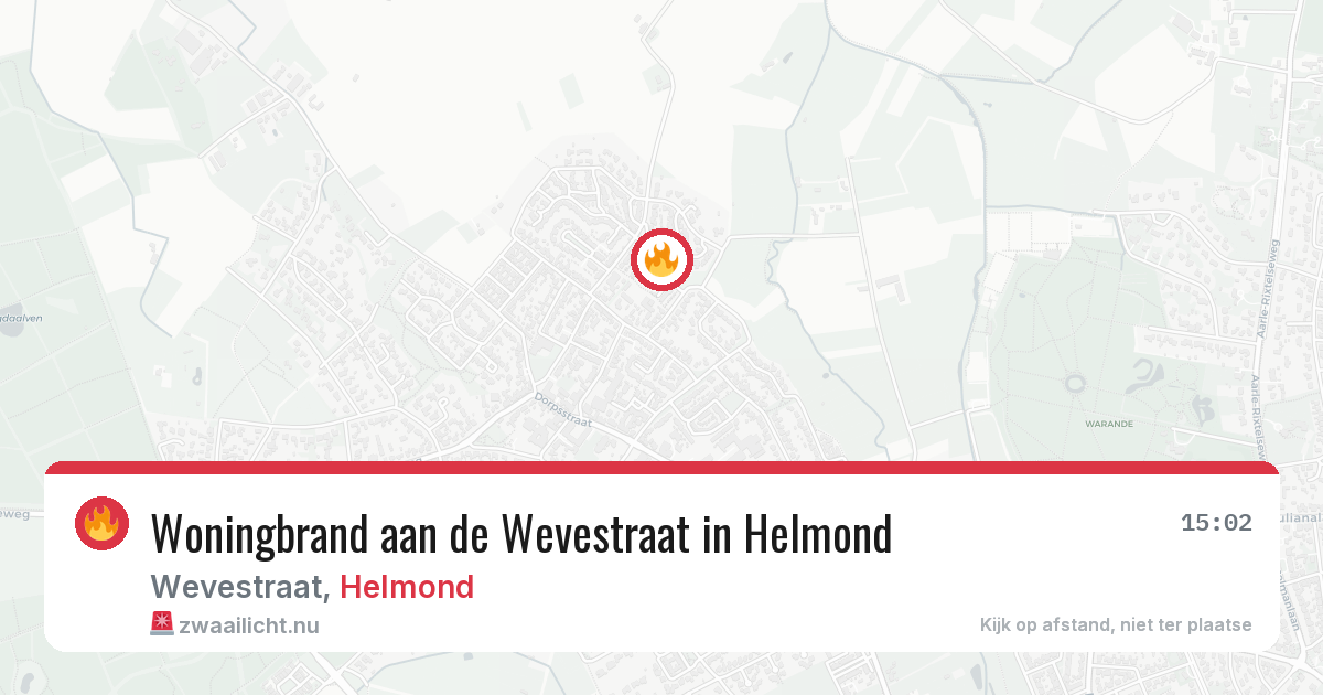 Woningbrand aan de Wevestraat in Helmond — 11 mei 2026