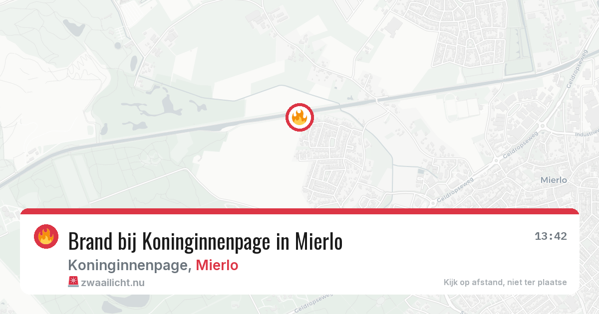 Brand bij Koninginnenpage in Mierlo — 12 jul 2026