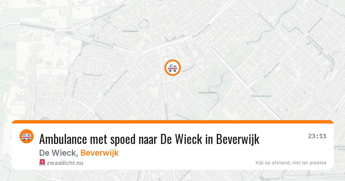 Ambulance met spoed naar De Wieck in Beverwijk — 28 mei 2026