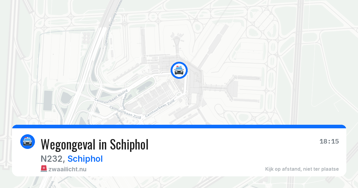 Wegongeval in Schiphol — 1 apr 2026
