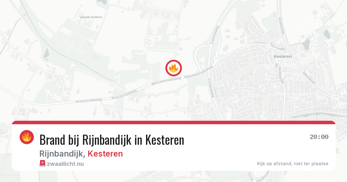 Brand bij Rijnbandijk in Kesteren — 6 apr 2026