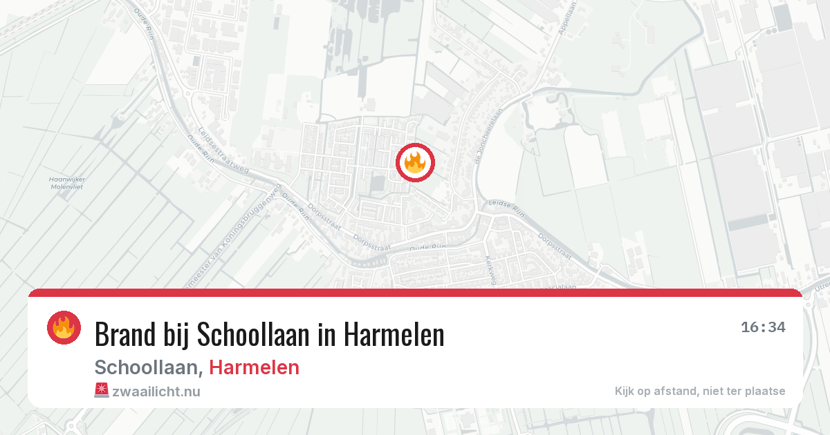 Brand bij Schoollaan in Harmelen — 26 mei 2026