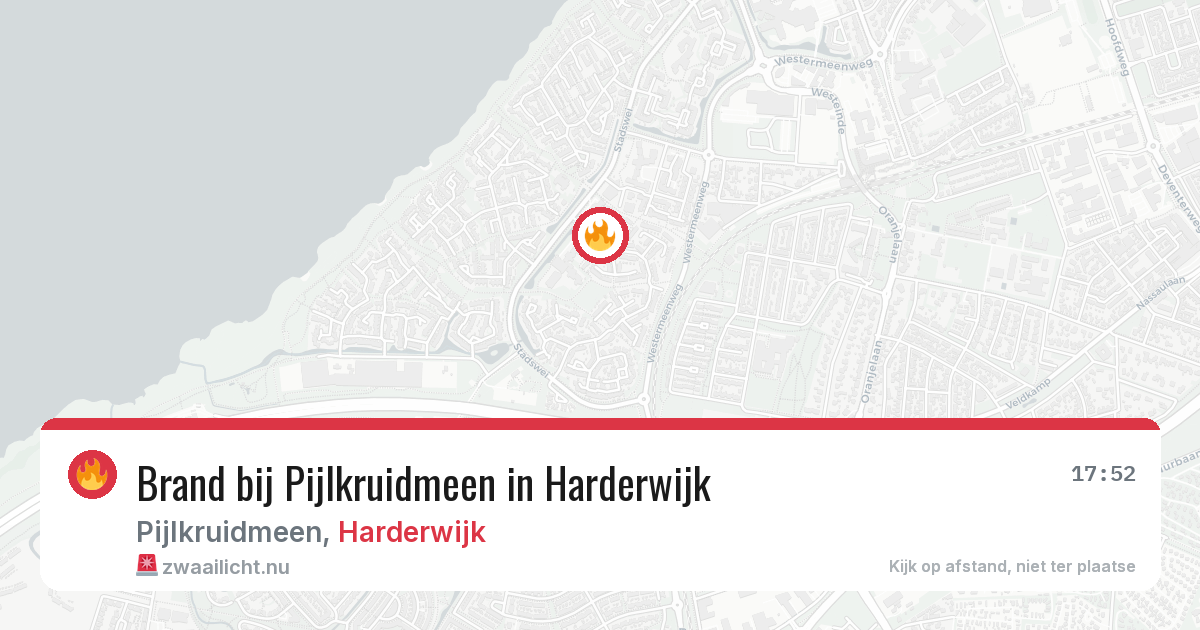 Brand bij Pijlkruidmeen in Harderwijk — 16 jul 2026
