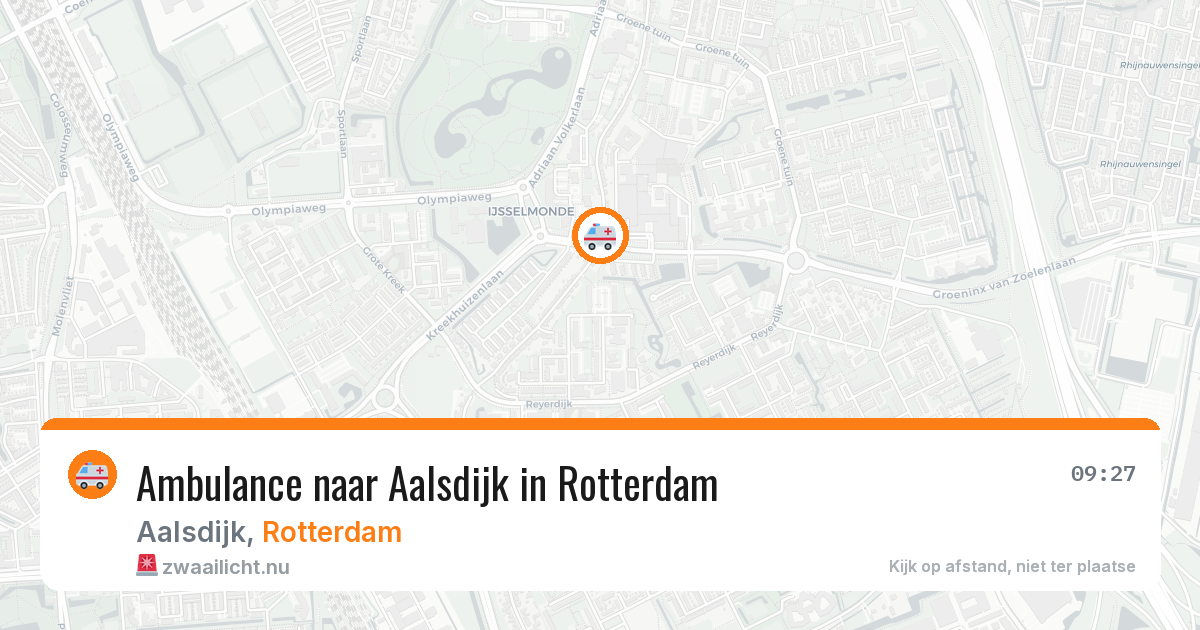 Ambulance naar Aalsdijk in Rotterdam — 20 mei 2026