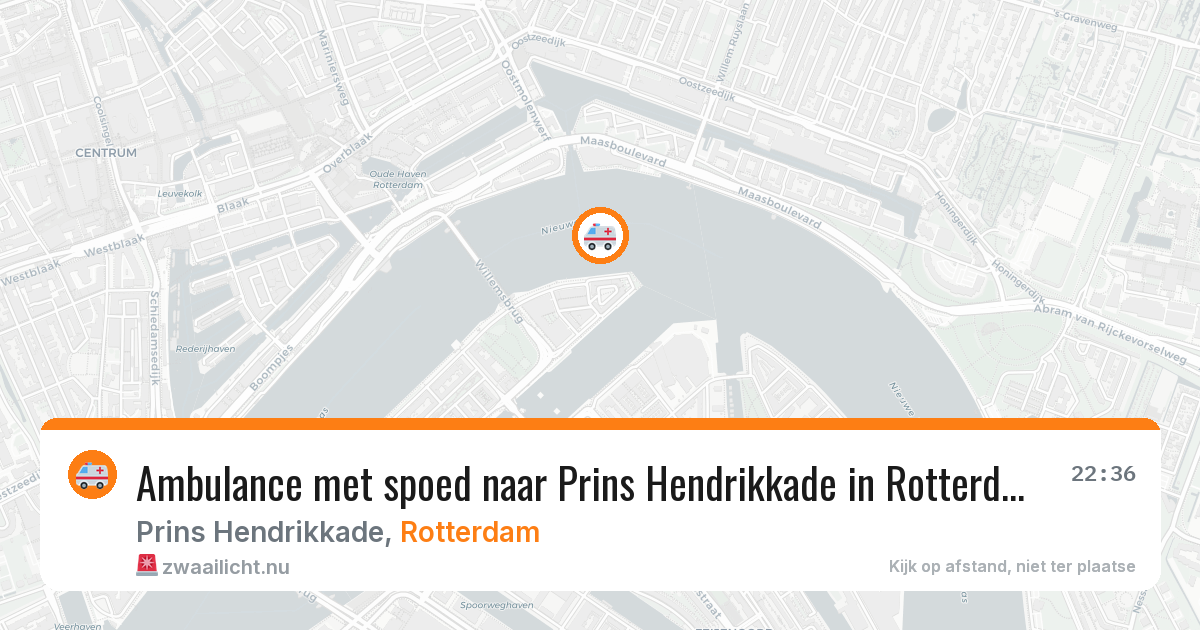 Ambulance met spoed naar Prins Hendrikkade in Rotterdam — 13 mrt 2026