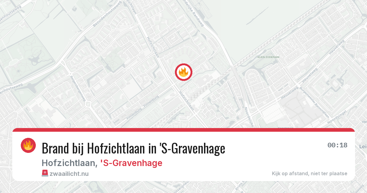Brand bij Hofzichtlaan in 'S-Gravenhage — 22 mei 2026