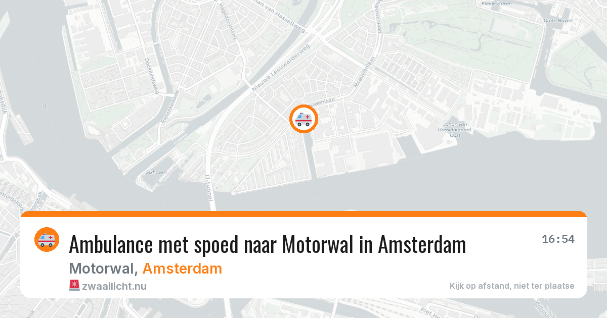 Ambulance met spoed naar Motorwal in Amsterdam — 21 mrt 2026