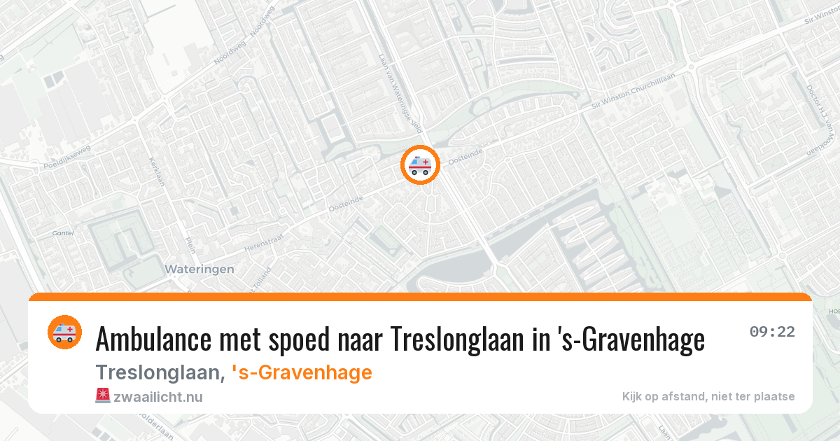 Ambulance met spoed naar Treslonglaan in 's-Gravenhage — 16 mei 2026