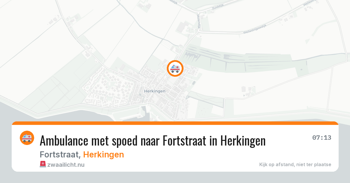Ambulance met spoed naar Fortstraat in Herkingen — 24 mrt 2026