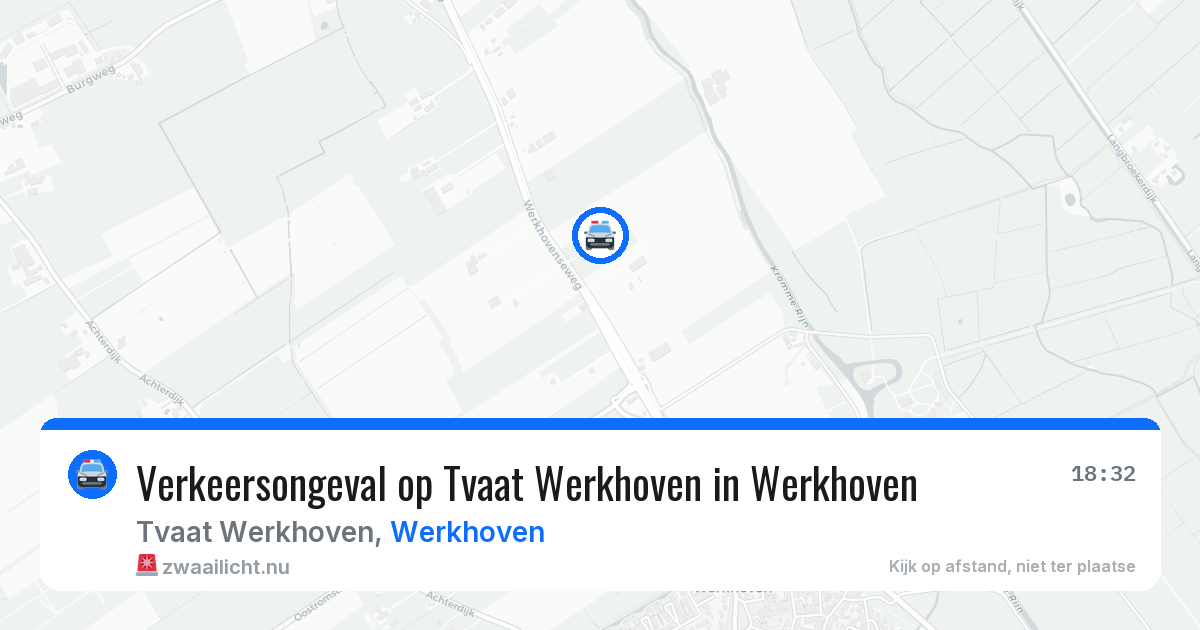 Verkeersongeval op Tvaat Werkhoven in Werkhoven — 27 apr 2026
