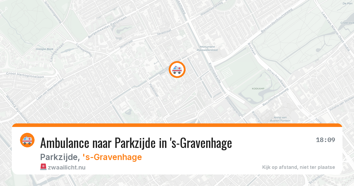 Ambulance naar Parkzijde in 's-Gravenhage — 14 mrt 2026