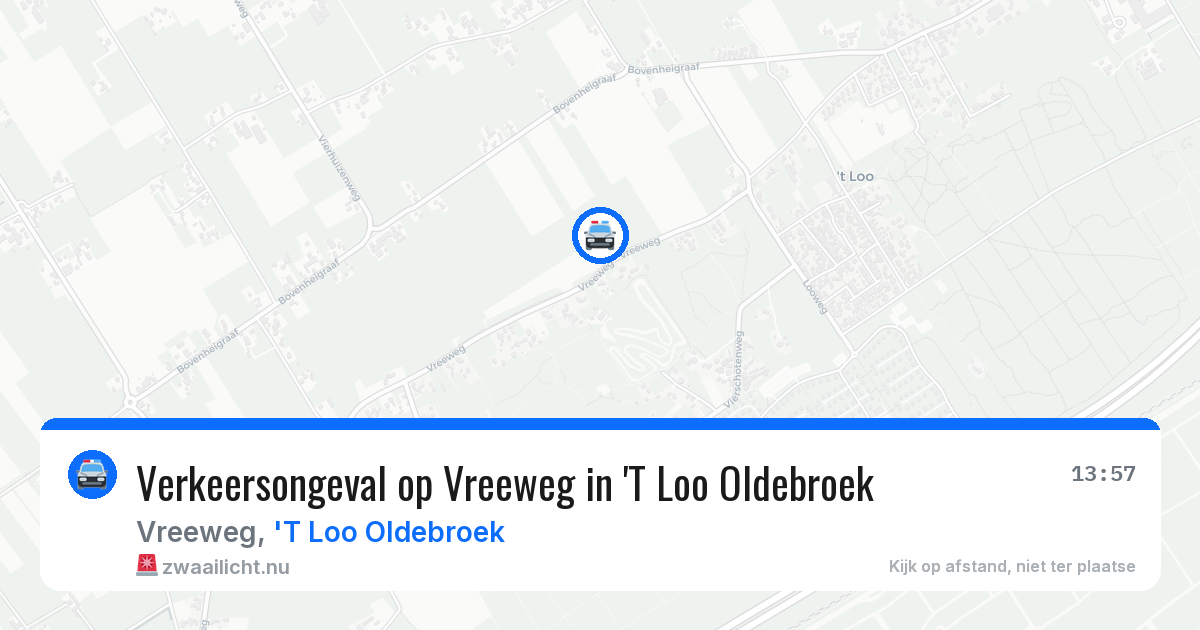 Verkeersongeval op Vreeweg in 'T Loo Oldebroek — 27 apr 2026