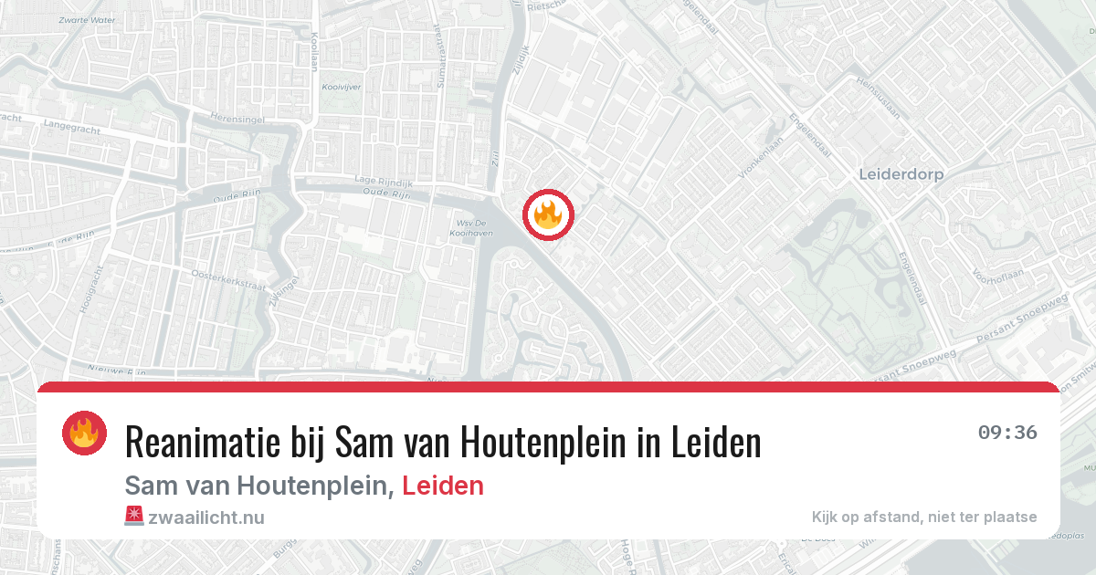 Reanimatie bij Sam van Houtenplein in Leiden — 21 mei 2026