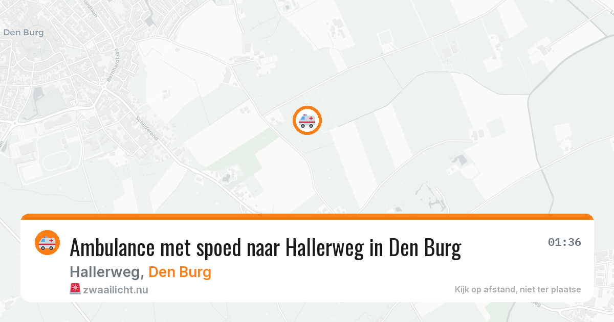 Ambulance met spoed naar Hallerweg in Den Burg — 17 jul 2026
