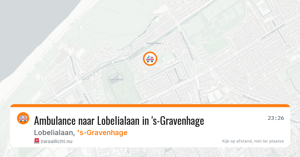 Ambulance naar Lobelialaan in 's-Gravenhage — 20 jul 2026